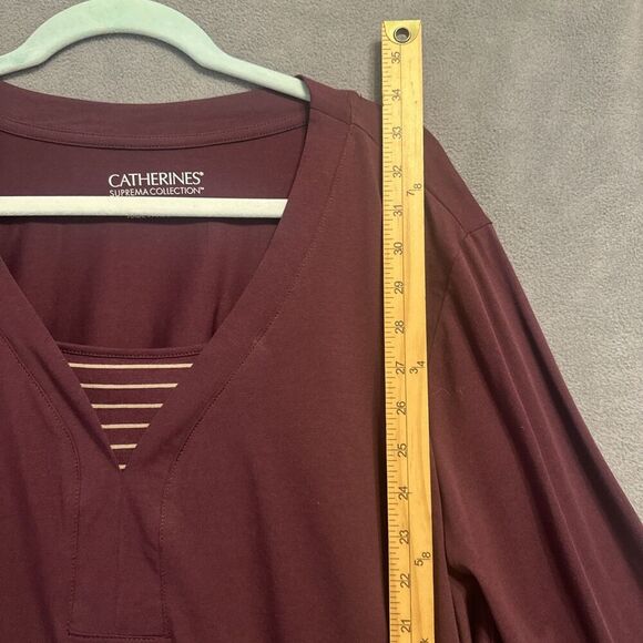 NWT Catherines Suprema Collection T-shirt Stretch Plus Size 3X 26/28 Purple - Picture 6 of 9